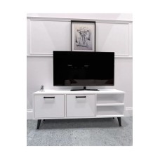 TV üçün tumba Ev Plus Reyn, LDSP, ağ, 160x48x29 sm