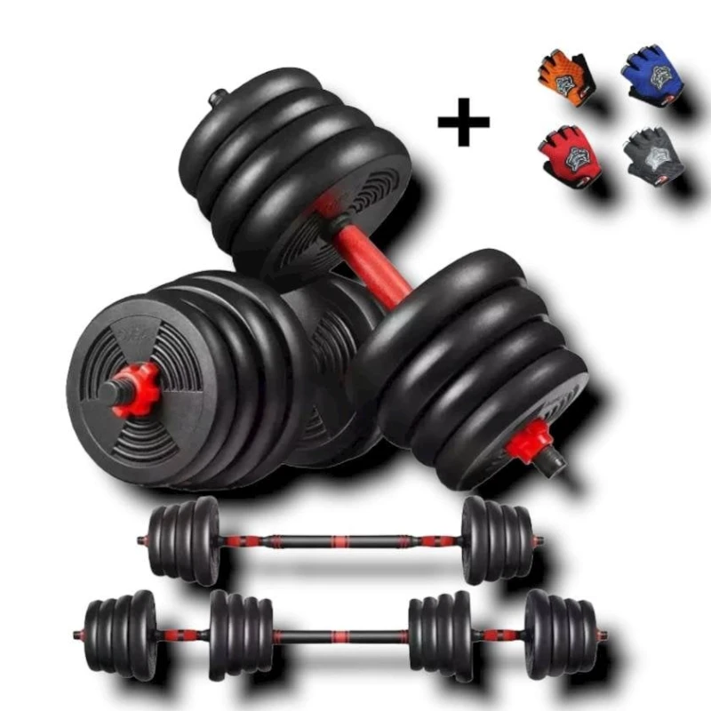 Набор гантелей и штанги 20x20 кг, 2 шт