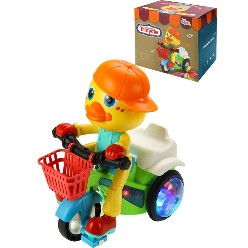 İnteraktiv oyuncaq Утка на велосипеде, 17.8x11.5x16 sm