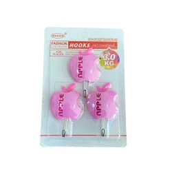 Крючки для ванной Wanxin, 3 шт, розовый Крючки для ванной Wanxin, 3 шт, розовый
