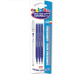 Набор ручек Carioca Carioca Refill Re-Do Blister, 3 шт, синий