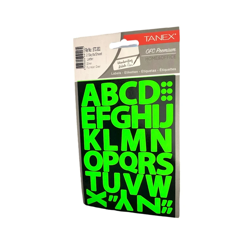 Набор наклеек Tanex STC-553 Fluorescent Green, 23 мм, 2 листа Набор наклеек Tanex STC-553 Fluorescent Green, 23 мм, 2 листа