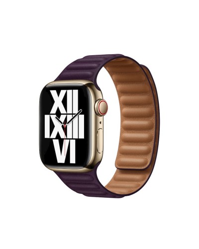 Kəmər Apple Apple Watch 41mm üçün Dark Cherry Leather Link M/L (ML7N3ZM/A)