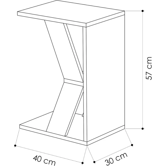 Jurnal masası Art-120, 30x40x57 sm, laminat, qəhvəyi