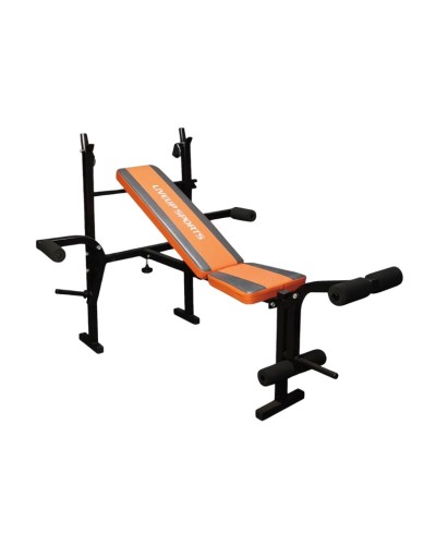 Jım üçün skamya Live Up Sports LS1101, qara/narıncı, 157x117x74 sm