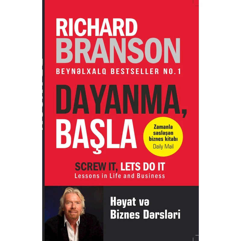 Kitab Qanun Nəşriyyatı Dayanma, başla, müəllif Richard Branson