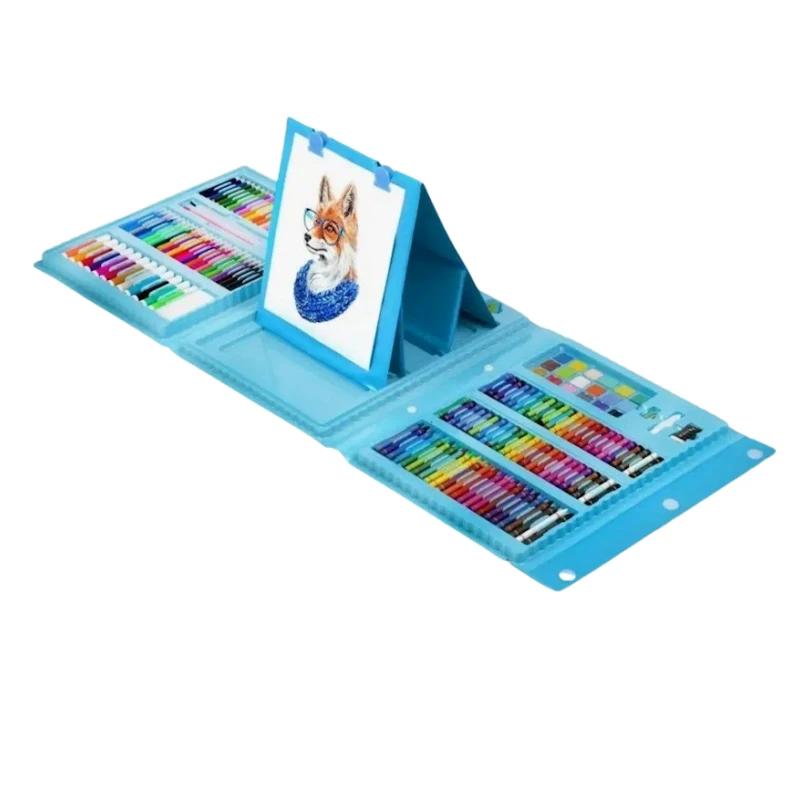 Rəsm çəkmə üçün dəst Чемодан Творчества, mavi, 3+