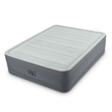 İkinəfərlik şişmə döşək Intex Queen PremAire 64906 quraşdırılmış nasos ilə 220V, boz, 203х152х46 sm