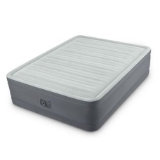 İkinəfərlik şişmə döşək Intex Queen PremAire 64906 quraşdırılmış nasos ilə 220V, boz, 203х152х46 sm