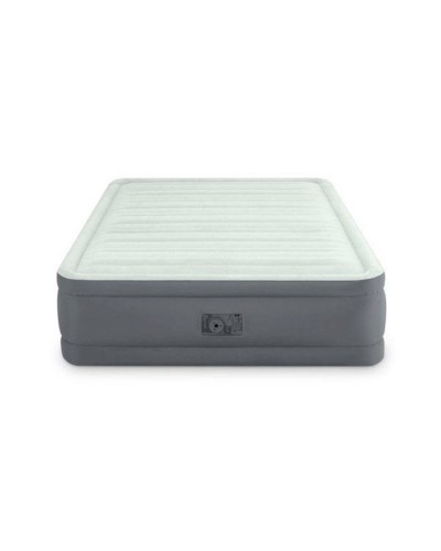 İkinəfərlik şişmə döşək Intex Queen PremAire 64906 quraşdırılmış nasos ilə 220V, boz, 203х152х46 sm