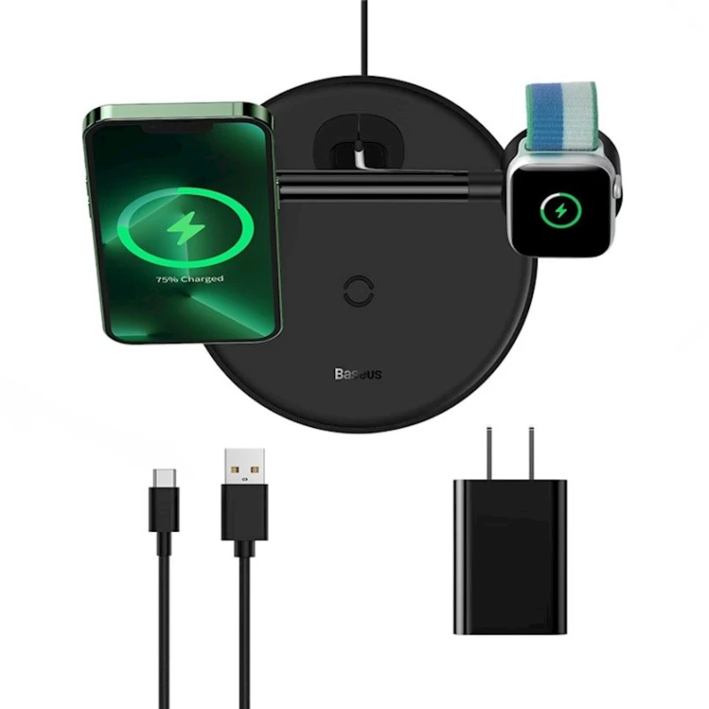 Simsiz enerji toplama cihazı Baseus Swan 3-in-1 Wireless Magnetic Charging Bracket