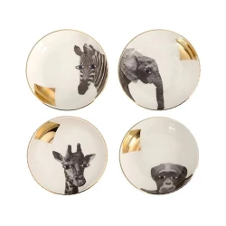 Набор мисок Porland Wild Life 04ALM007059, 4 шт, 17 см, фарфор, разноцветный