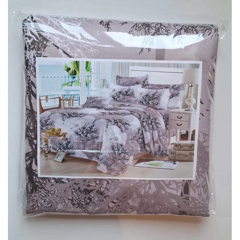 Комплект постельного белья MM Tekstil MM-142, пододеяльник 200x220 см, простыня 200x220 см, наволочки 50x70 см 2 шт, двуспальный, хлопок Комплект постельного белья MM Tekstil MM-142, пододеяльник 200x220 см, простыня 200x220 см, наволочки 50x70 см 2 шт, двуспальный, хлопок