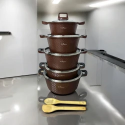 Набор посуды Gallery Home GH-000140, 20/24/28/28/32 см, гранит, коричневый, 12 предметов