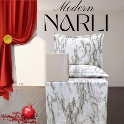 Комплект постельного белья Narlı 1152, пододеяльник 200x220 см, простыня 240х260 см, наволочки 50х70 см, двуспальный, хлопок, разноцветный