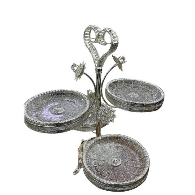 Конфетница Sahara 00004418, серебристая Конфетница Sahara 00004418, серебристая