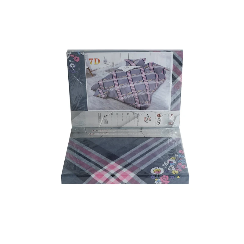 Комплект постельного белья Owom Creatone, материал кретон, в клетку, односпальный, 160х220 см Комплект постельного белья Owom Creatone, материал кретон, в клетку, односпальный, 160х220 см