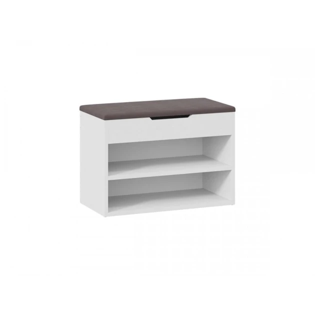 Тумба для обуви Art Mebel 2, ламинат, белая, 45х60х30 см