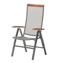Bağ stulu JYSK Larvik, polad, boz, 56x70x112 sm