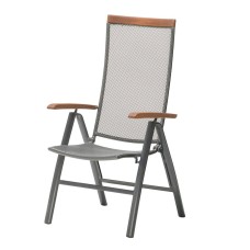 Bağ stulu JYSK Larvik, polad, boz, 56x70x112 sm