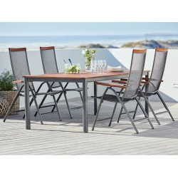 Садовый стул JYSK Larvik, сталь, серый, 56x70x112 см Садовый стул JYSK Larvik, сталь, серый, 56x70x112 см