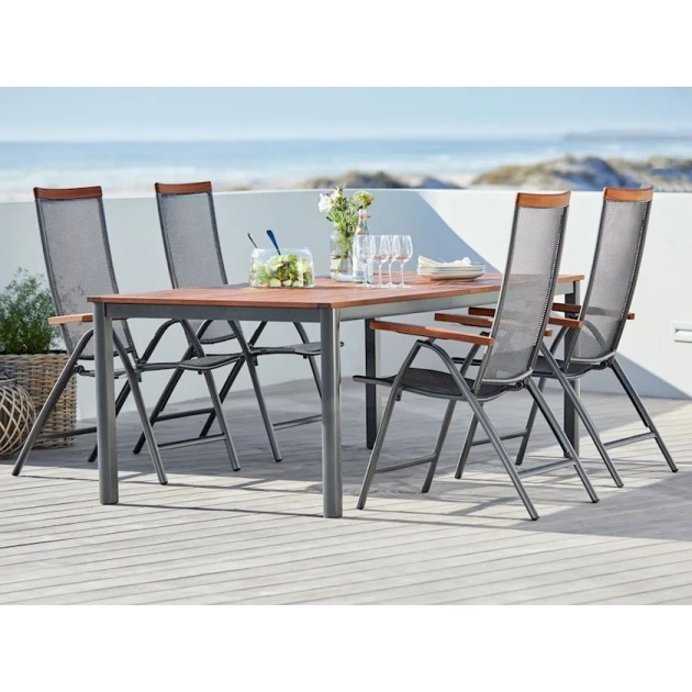 Садовый стул JYSK Larvik, сталь, серый, 56x70x112 см Садовый стул JYSK Larvik, сталь, серый, 56x70x112 см