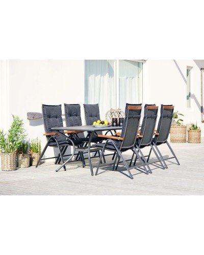 Bağ stulu JYSK Larvik, polad, boz, 56x70x112 sm