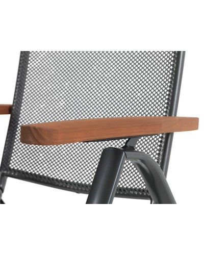 Bağ stulu JYSK Larvik, polad, boz, 56x70x112 sm