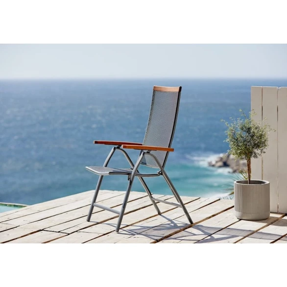 Садовый стул JYSK Larvik, сталь, серый, 56x70x112 см Садовый стул JYSK Larvik, сталь, серый, 56x70x112 см