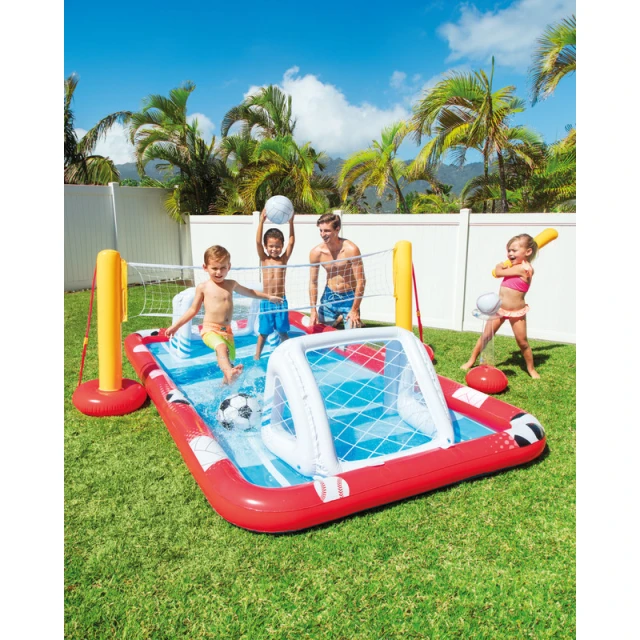 Надувной бассейн-игровой центр Intex Action Sports 57147, 325х267х102 см