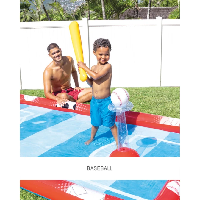 Надувной бассейн-игровой центр Intex Action Sports 57147, 325х267х102 см