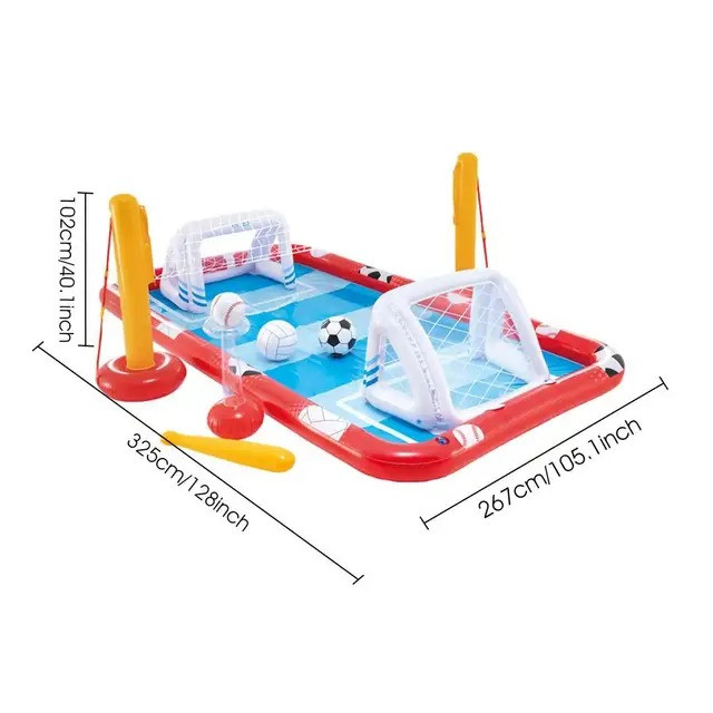 Надувной бассейн-игровой центр Intex Action Sports 57147, 325х267х102 см