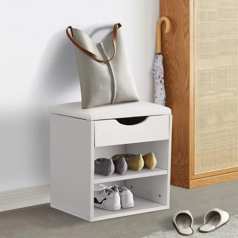 Тумба для обуви Art Mebel 1, ламинат, белая, 45х50х30 см