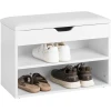 Тумба для обуви Art Mebel 1, ламинат, белая, 45х50х30 см