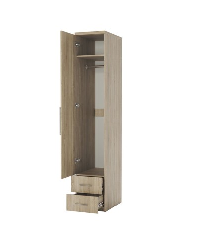 Şkaf Art Mebel 33, laminat, qəhvəyi, 210x50x45 sm