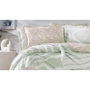 Комплект постельного белья Yataş Lenzy, двуспальный с европростыней, пододеяльник 200х220 см, простыня 240x260 см, 4 шт наволочки 50х70 см, плед-покрывало 230x240 см, хлопок, Adaçayı
