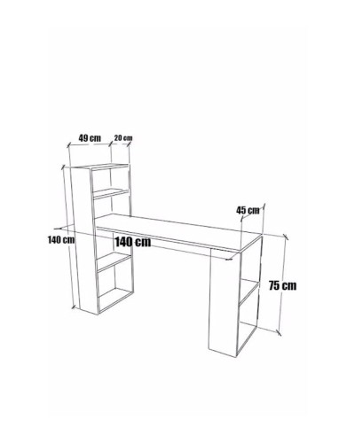 Kompüter masası Art Mebel House 114, boz, 140x140x50 sm