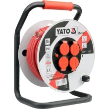 Uzadıcı Yato YT-8106, 30 m, 4-rozetkalı, qırmızı/boz