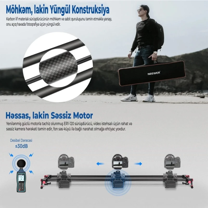 Стойка Neewer ER1, моторизированная, карбоновое волокно - ER1F