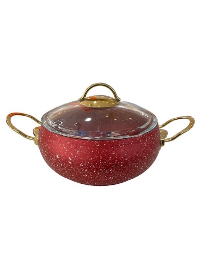 Yemək bişirmək üçün dəst ZGH_00112, qranit, qırmızı, 9 parça
