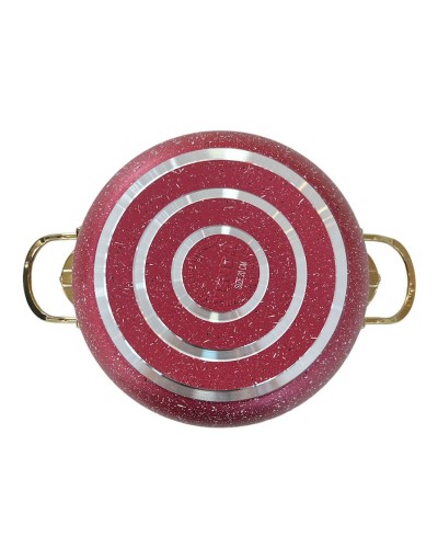 Yemək bişirmək üçün dəst ZGH_00112, qranit, qırmızı, 9 parça