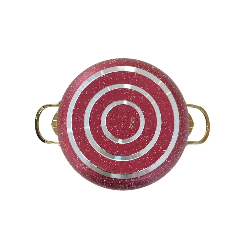 Yemək bişirmək üçün dəst ZGH_00112, qranit, qırmızı, 9 parça