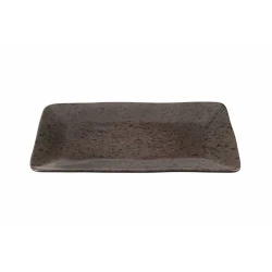 Тарелка Porland Stoneware 04SWA000025, керамогранит, коричневая, 16x29 см