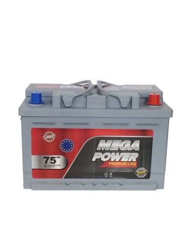 Avtomobil akkumulyatoru Mega Power 75Ah, R+, 650A
