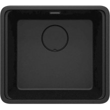 Mətbəx çanağı Deante Momi ZKMG10A, qranit, qara, 45x50 sm