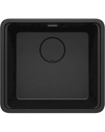 Mətbəx çanağı Deante Momi ZKMG10A, qranit, qara, 45x50 sm