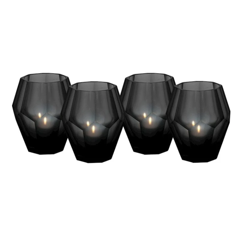Şamdan dəsti Eichholtz Tealight Holder Okhto 108317, şüşə, 4 əd, qara Şamdan dəsti Eichholtz Tealight Holder Okhto 108317, şüşə, 4 əd, qara