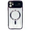 Чехол Auto Focus Magsafe для Apple iPhone 11 Transparent Purple