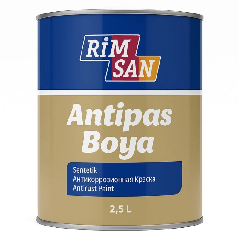 Антикоррозионная краска Rim San, черная, 2.5 л Антикоррозионная краска Rim San, черная, 2.5 л