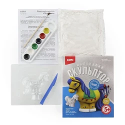 Набор для изготовления и росписи барельефов из гипса Lori Маленький скульптор Лошадка